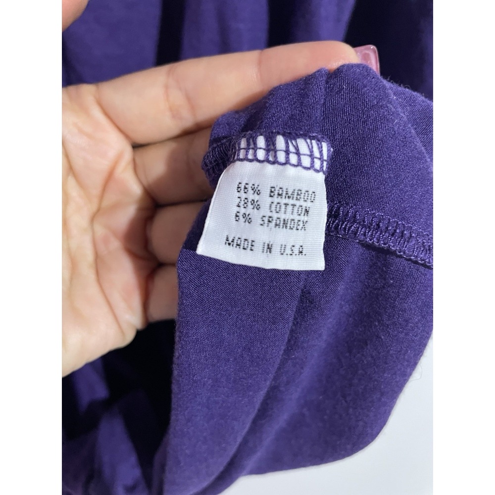Bryn Walker Tunic Dress Large Purple Lagenlook Artsy Boho Minimalist USA - Picture 7 of 13